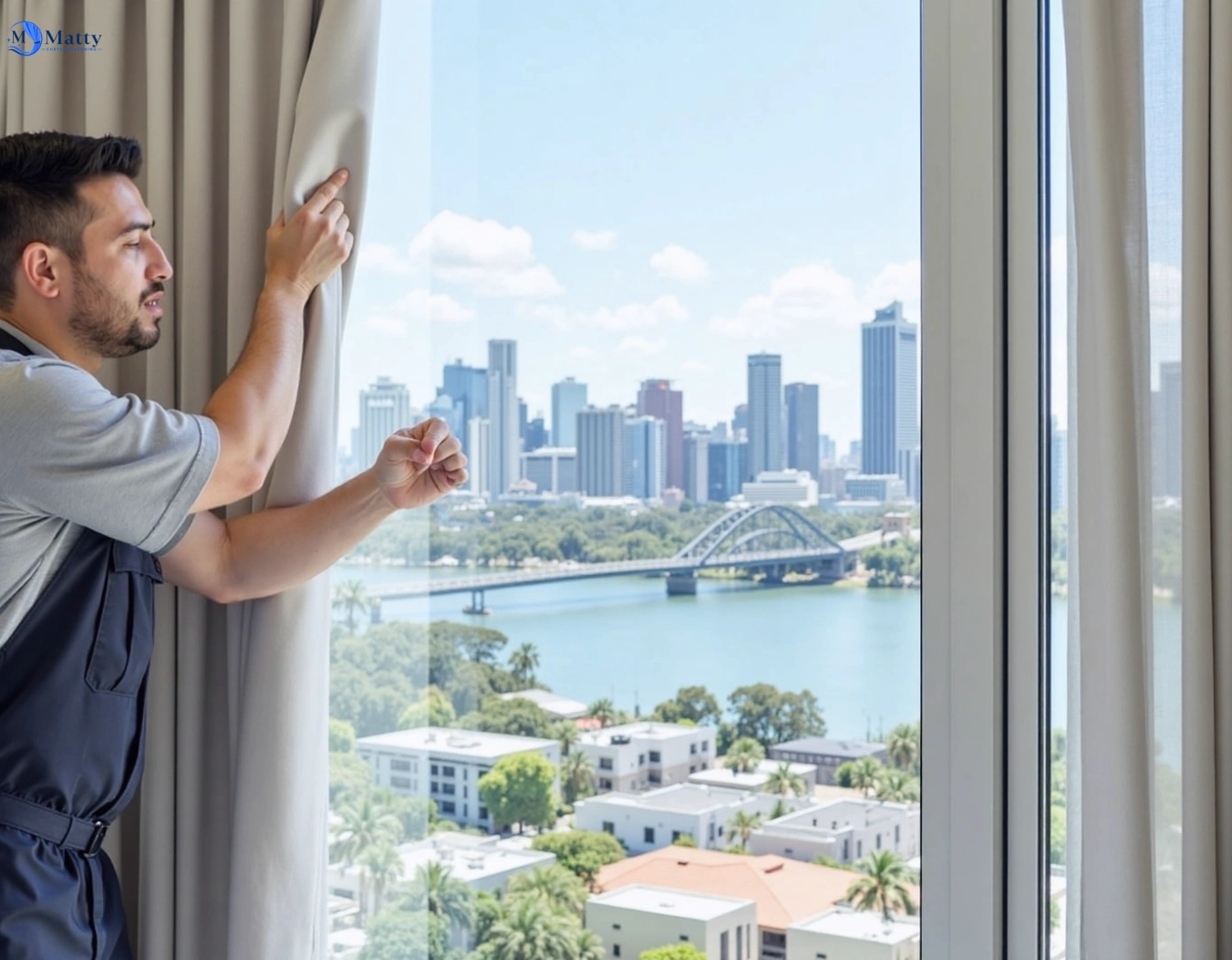 Professional curtain steam cleaning service currumbin QLD by Matty Curtain Cleaning