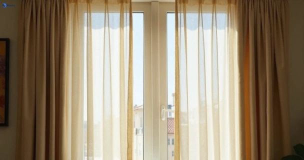 Dull dusty drapes in currumbin before professional cleaning